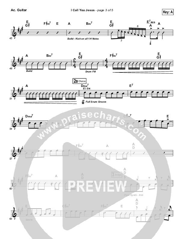 I Call You Jesus Acoustic Guitar (Israel Houghton)