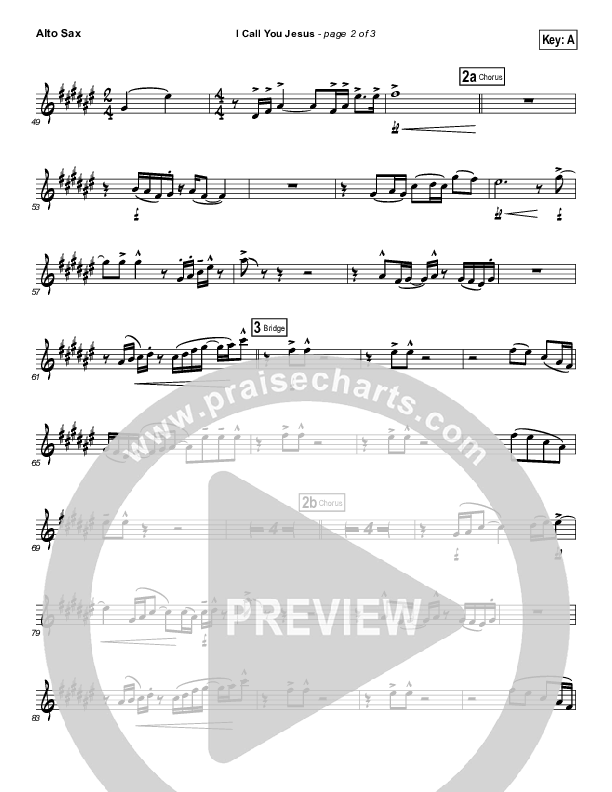 I Call You Jesus Alto Sax (Israel Houghton)