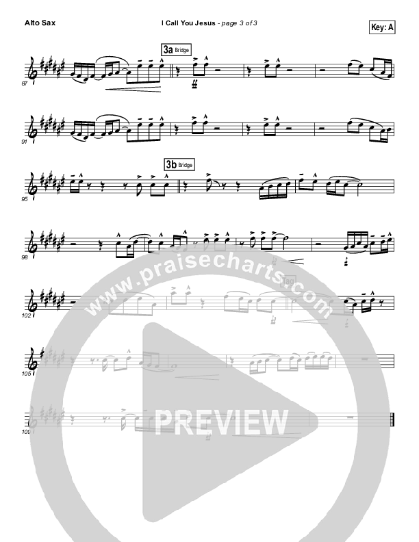 I Call You Jesus Alto Sax (Israel Houghton)