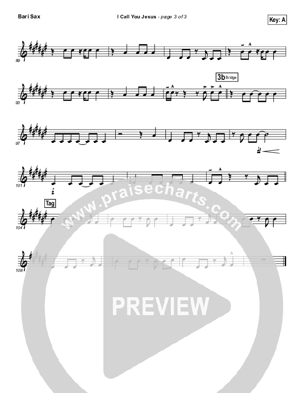 I Call You Jesus Bari Sax (Israel Houghton)