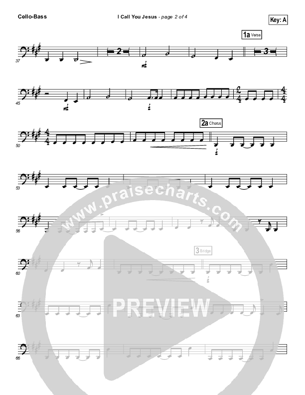 I Call You Jesus Cello/Bass (Israel Houghton)