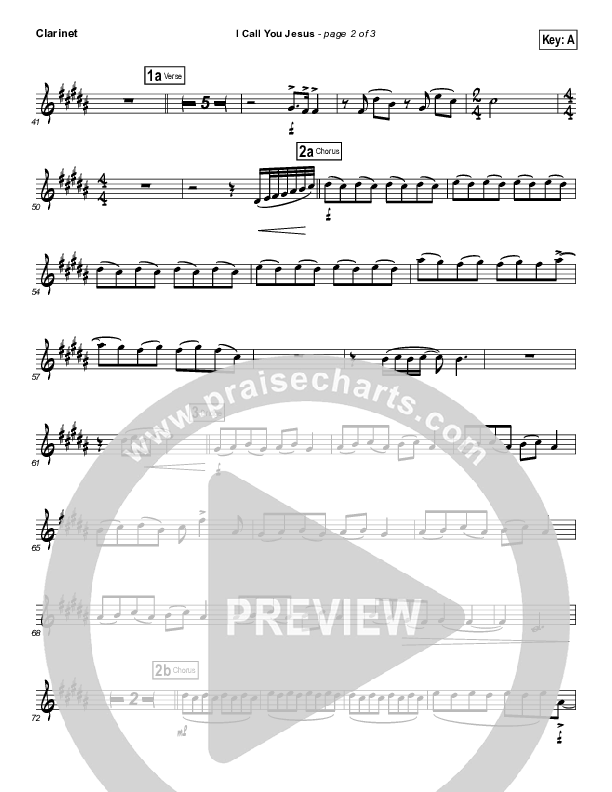 I Call You Jesus Clarinet (Israel Houghton)