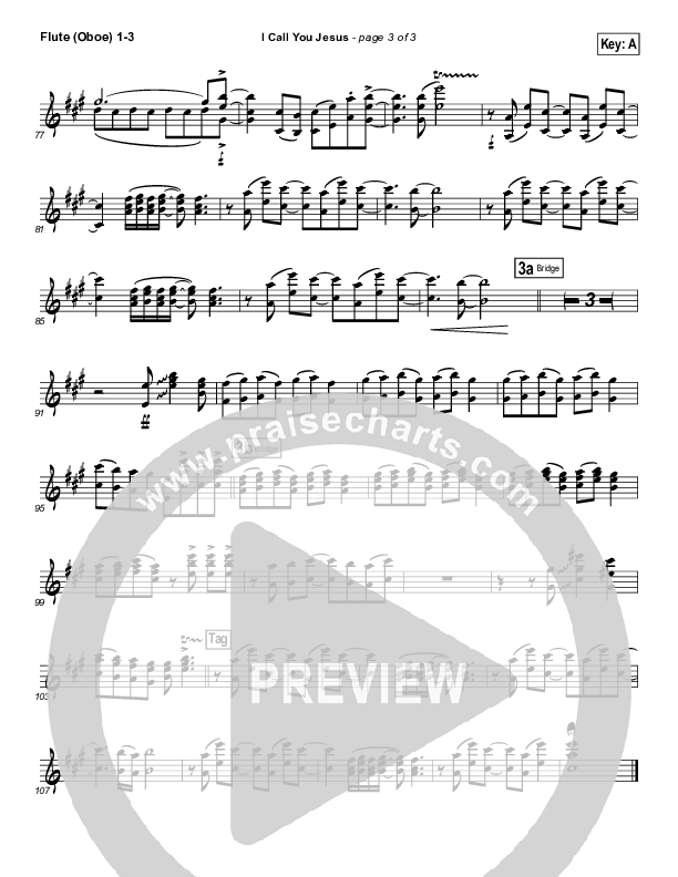 I Call You Jesus Flute/Oboe 1/2/3 (Israel Houghton)