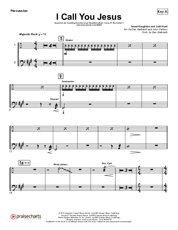 I Call You Jesus Percussion (Israel Houghton)