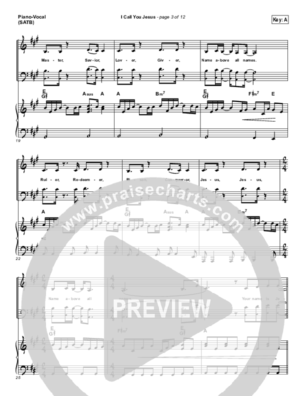 I Call You Jesus Piano/Vocal (Israel Houghton)