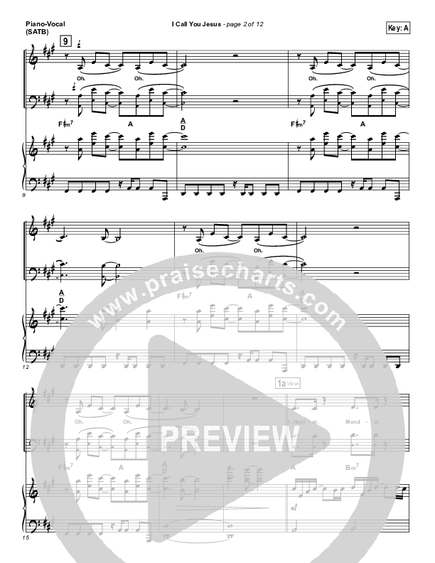 I Call You Jesus Piano/Vocal (SATB) (Israel Houghton)