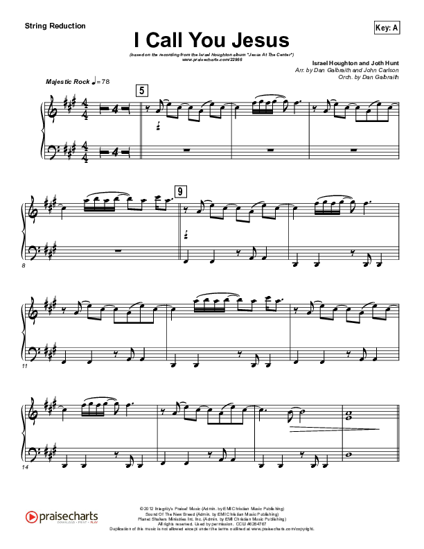 I Call You Jesus String Pack (Israel Houghton)