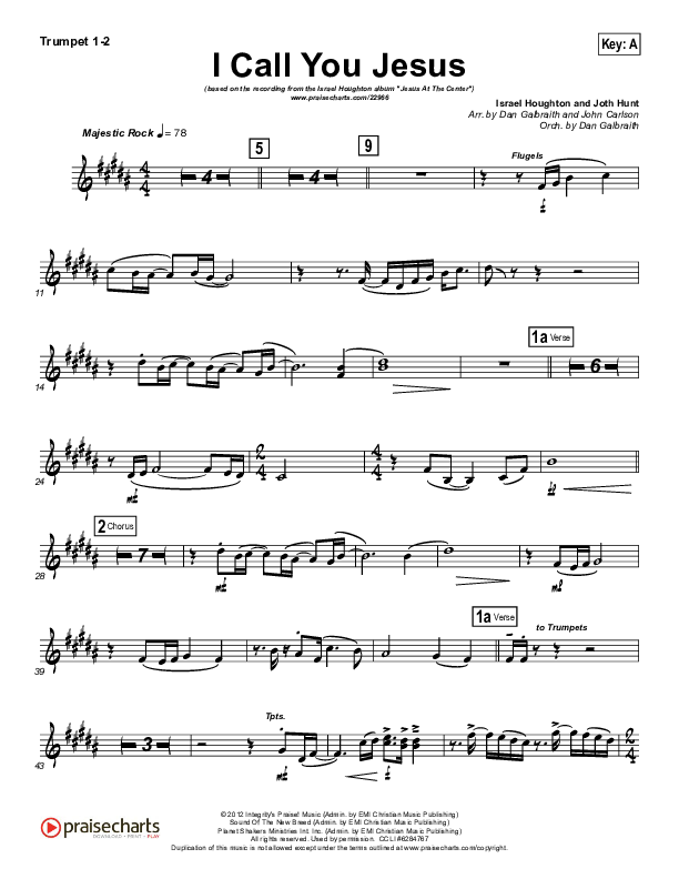 I Call You Jesus Trumpet 1,2 (Israel Houghton)