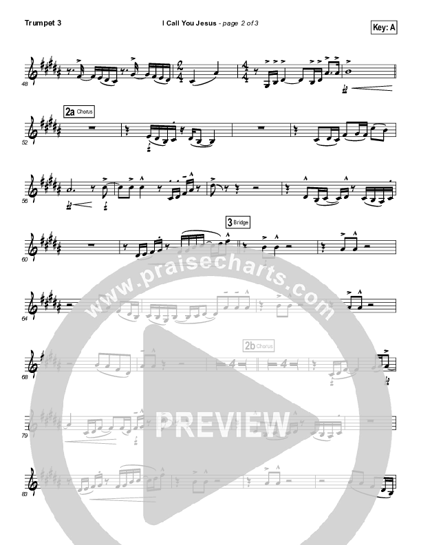 I Call You Jesus Trumpet 3 (Israel Houghton)