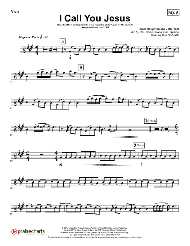 I Call You Jesus Viola (Israel Houghton)