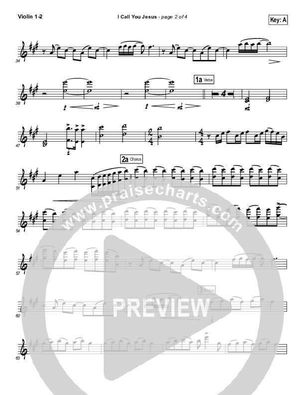 I Call You Jesus Violin 1/2 (Israel Houghton)