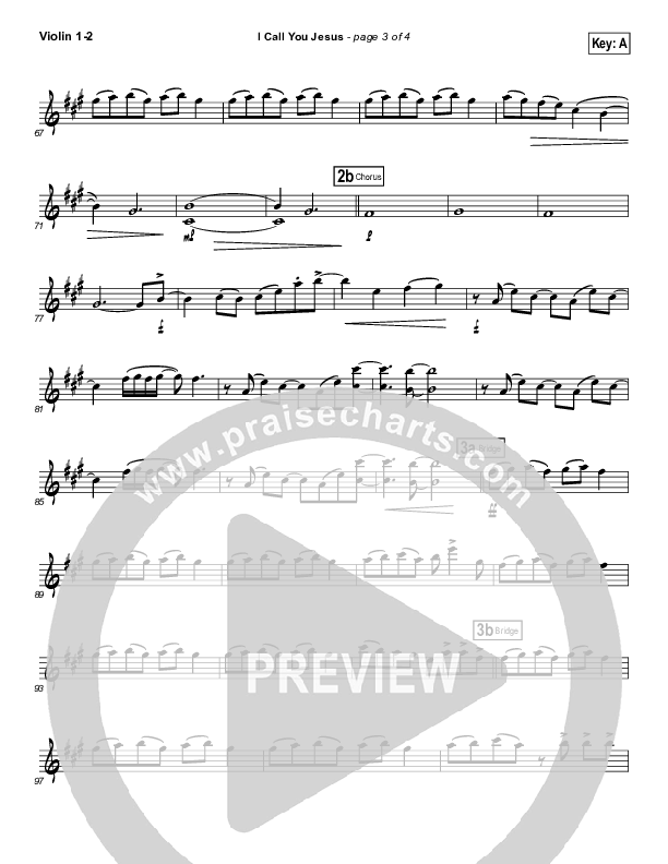 I Call You Jesus Violin 1/2 (Israel Houghton)