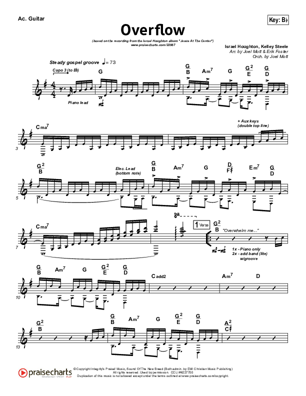 Overflow Acoustic Guitar (Israel Houghton)