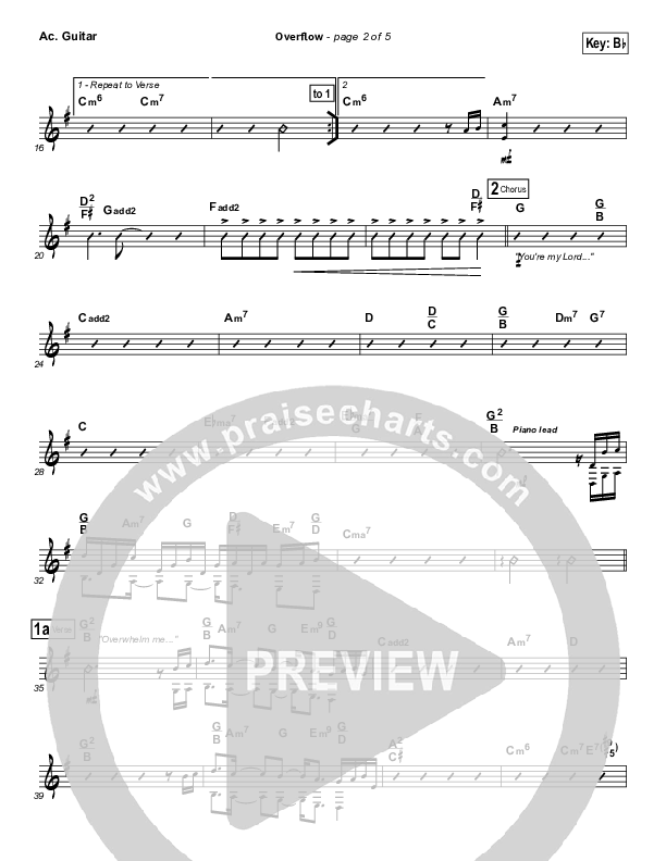 Overflow Acoustic Guitar (Israel Houghton)