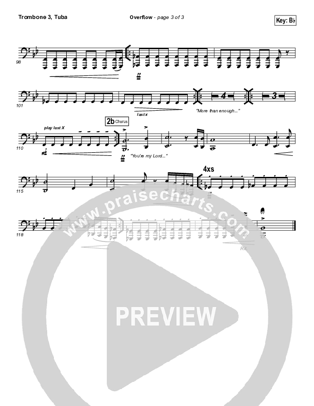 Overflow Trombone 3/Tuba (Israel Houghton)