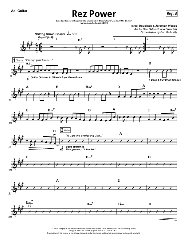 Rez Power Acoustic Guitar (Israel Houghton)