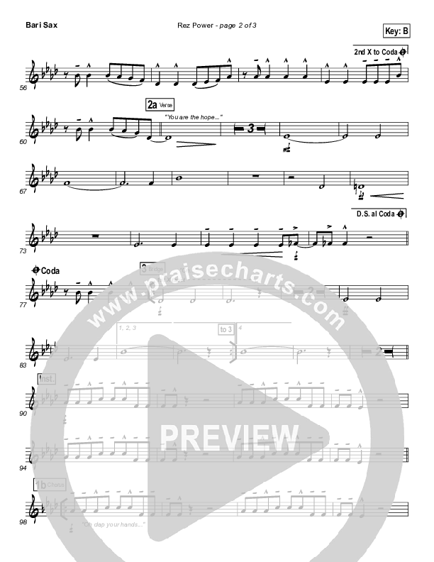 Rez Power Bari Sax (Israel Houghton)