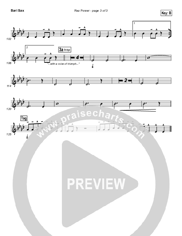 Rez Power Bari Sax (Israel Houghton)