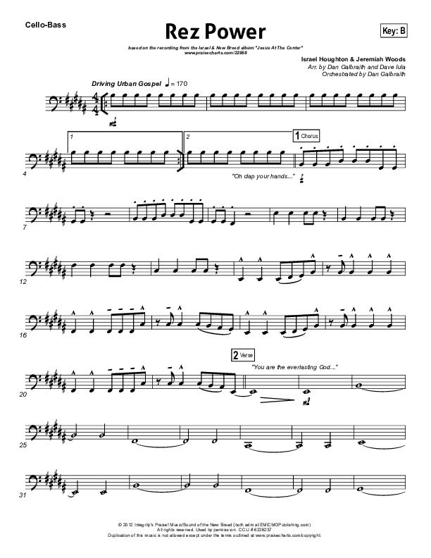 Rez Power Cello/Bass (Israel Houghton)