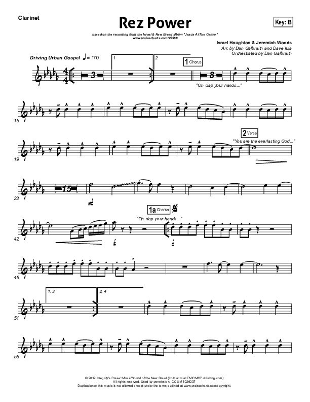 Rez Power Clarinet (Israel Houghton)