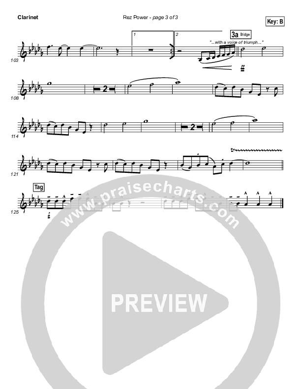 Rez Power Clarinet (Israel Houghton)