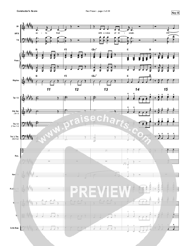 Rez Power Conductor's Score (Israel Houghton)