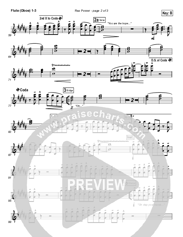 Rez Power Flute/Oboe 1/2/3 (Israel Houghton)