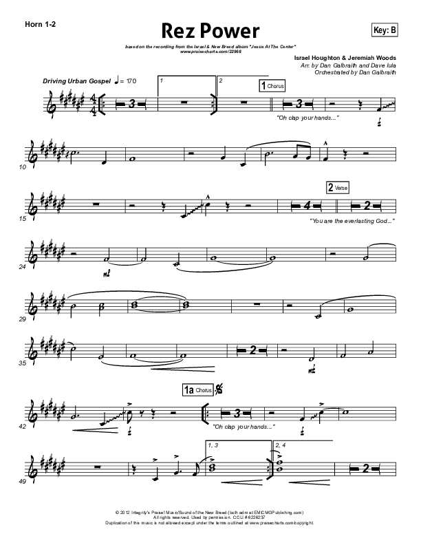 Rez Power French Horn 1/2 (Israel Houghton)