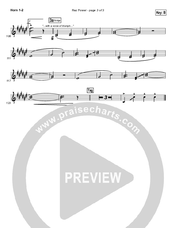 Rez Power French Horn 1/2 (Israel Houghton)