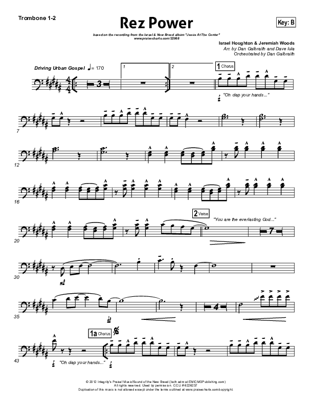 Rez Power Trombone 1/2 (Israel Houghton)