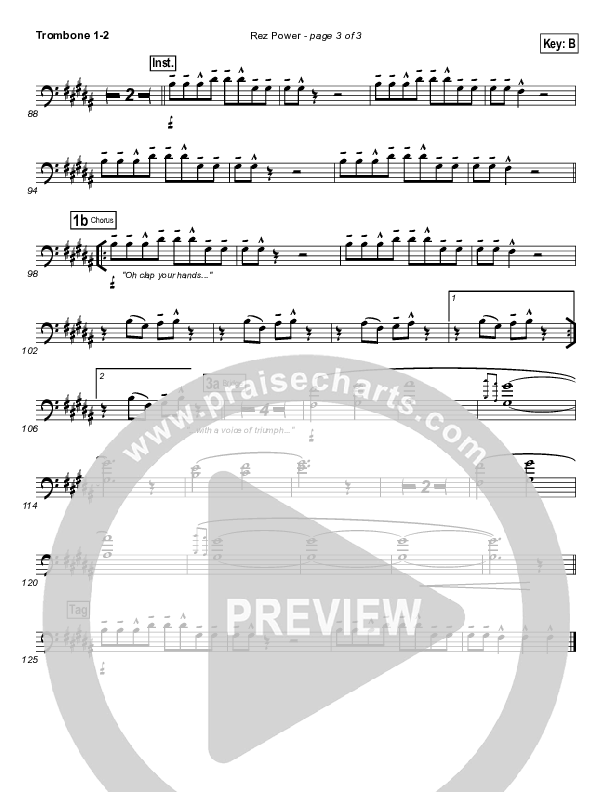 Rez Power Trombone 1/2 (Israel Houghton)