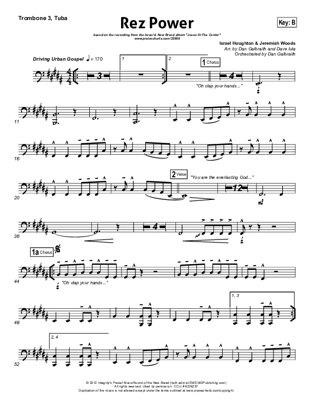 Rez Power Trombone 3/Tuba (Israel Houghton)