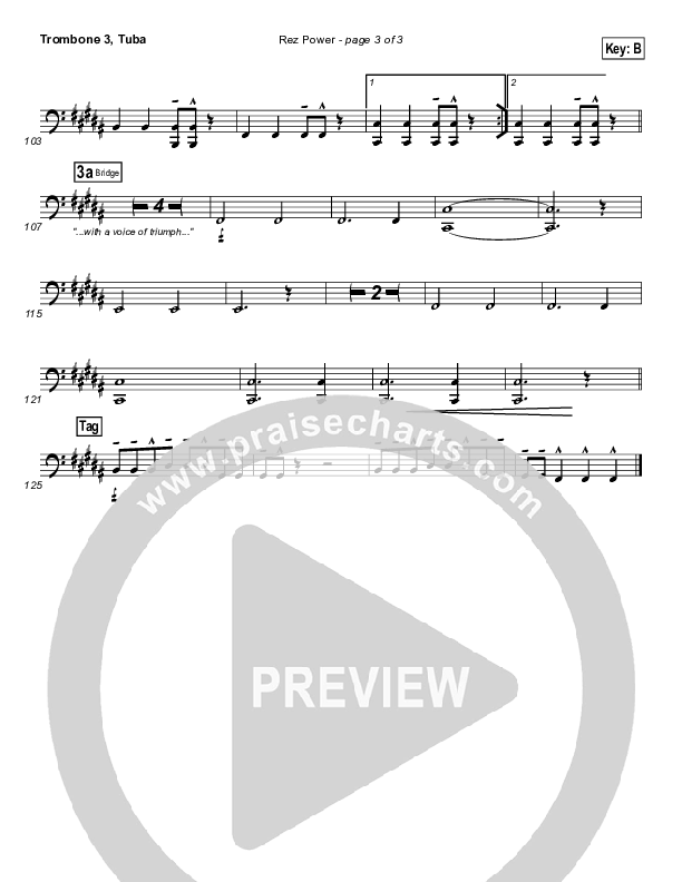 Rez Power Trombone 3/Tuba (Israel Houghton)