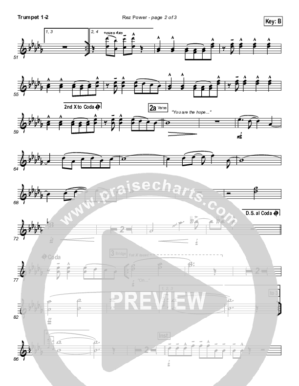 Rez Power Trumpet 1,2 (Israel Houghton)