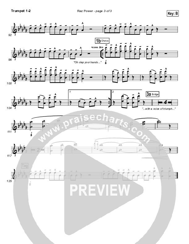 Rez Power Trumpet 1,2 (Israel Houghton)