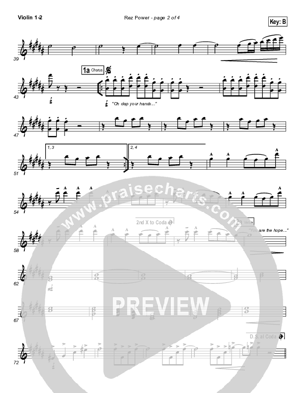 Rez Power Violin 1/2 (Israel Houghton)