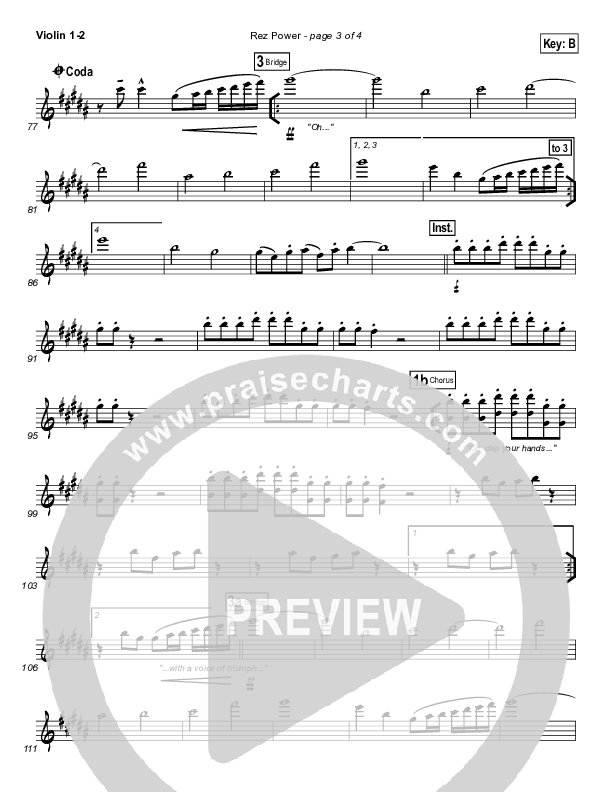 Rez Power Violin 1/2 (Israel Houghton)