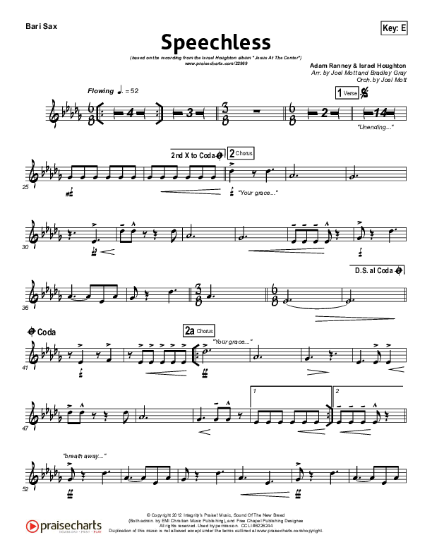 Speechless Bari Sax (Israel Houghton)