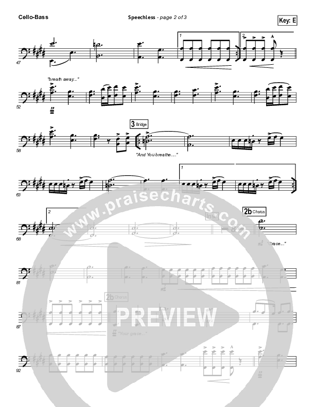 Speechless Cello/Bass (Israel Houghton)