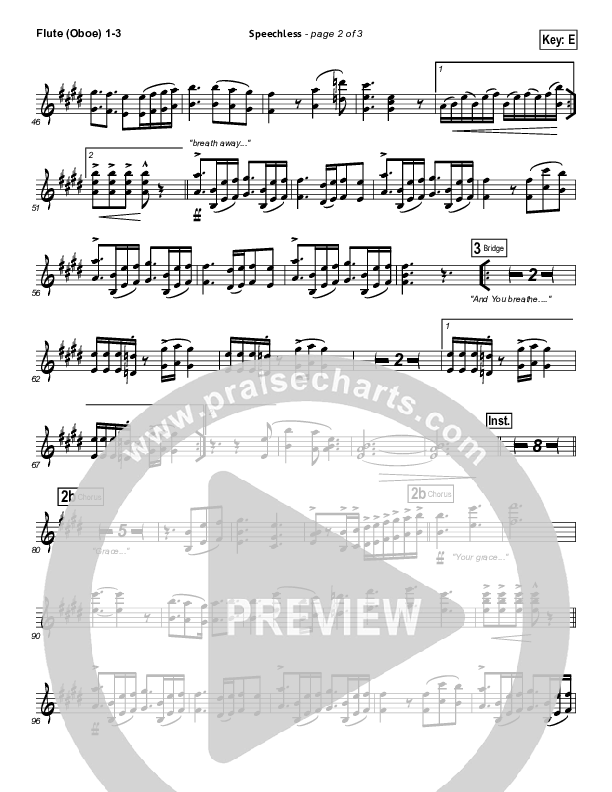 Speechless Flute/Oboe 1/2/3 (Israel Houghton)
