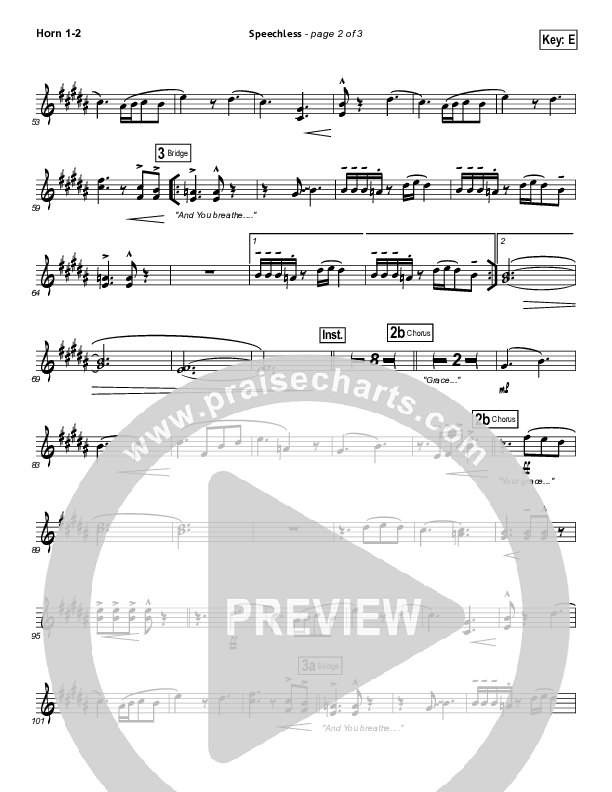 Speechless French Horn 1/2 (Israel Houghton)