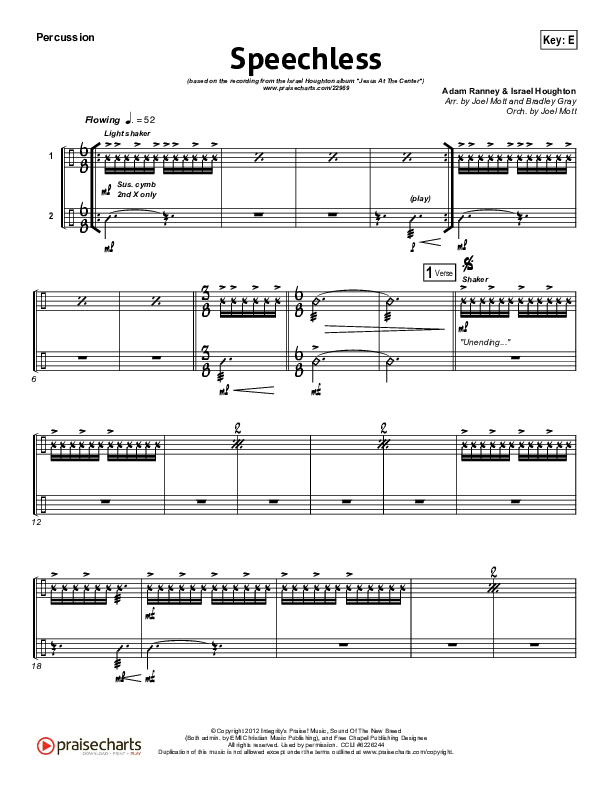 Speechless Percussion (Israel Houghton)