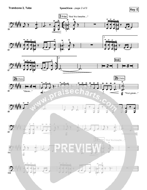 Speechless Trombone 3/Tuba (Israel Houghton)