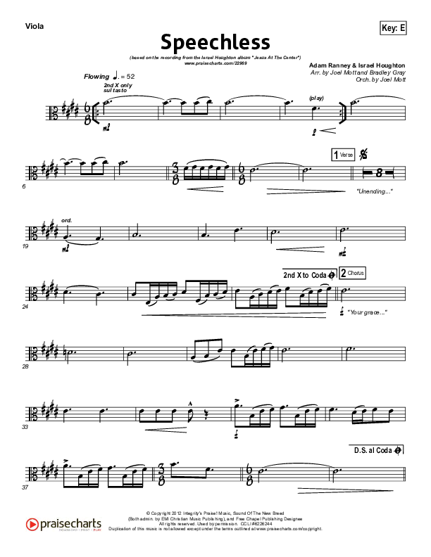 Speechless Viola (Israel Houghton)