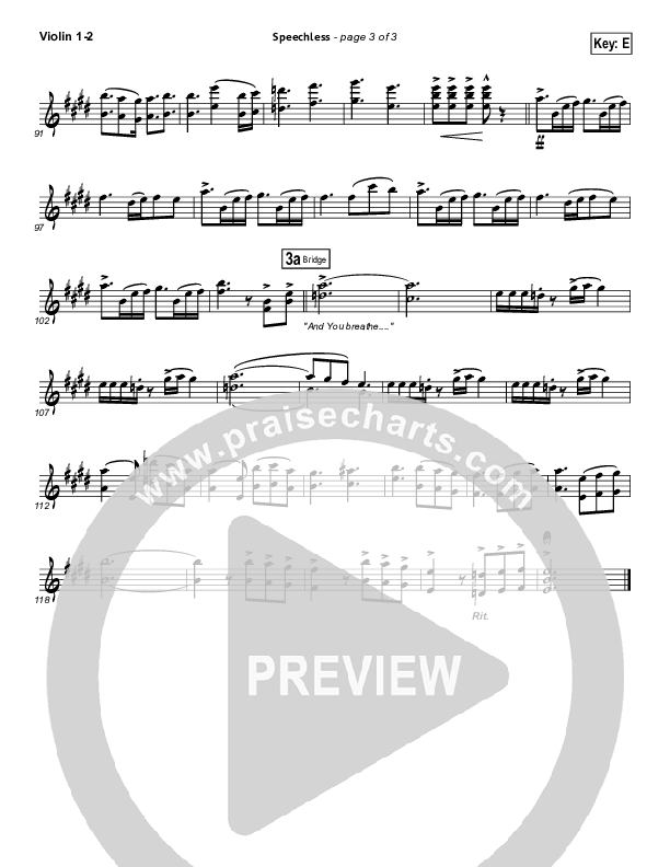 Speechless Violin 1/2 (Israel Houghton)