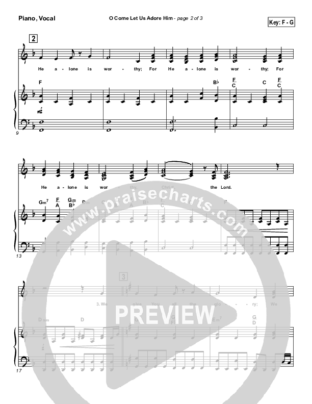 O Come Let Us Adore Him Piano/Vocal (SATB) (Parachute Band)