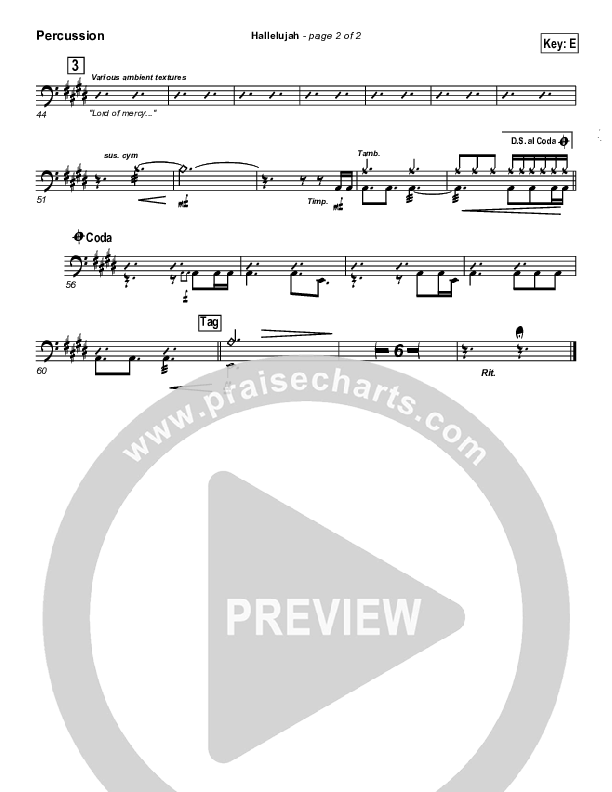 Hallelujah Percussion (Parachute Band)