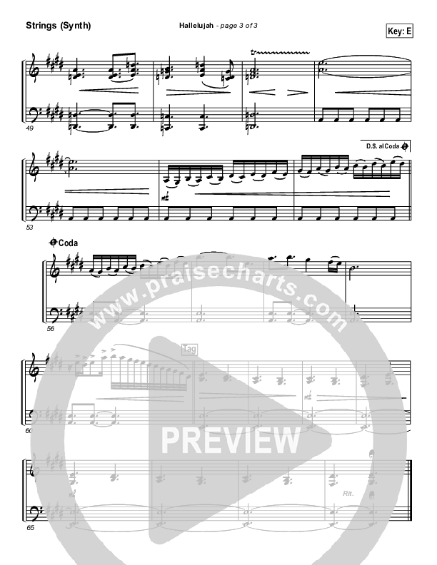 Hallelujah Synth Strings (Parachute Band)