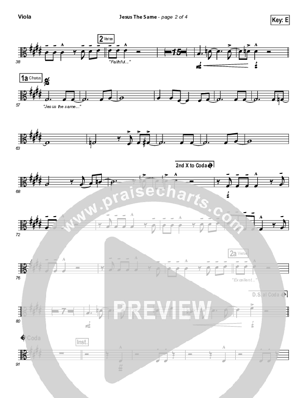 Jesus The Same Viola (Israel Houghton)