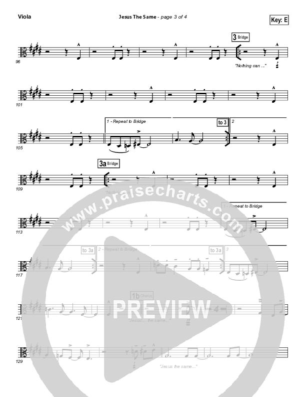 Jesus The Same Viola (Israel Houghton)